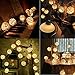 DecorNova Solar String Lights, 20 Feet 30 LED Rattan Ball Fairy Lights with Waterproof Solar Panel & 2 Lighting Modes for Outdoor Patio Lawn Garden Christmas Party Decorations, Warm White