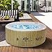 Goplus 4 Person Inflatable Hot Tub Outdoor Jets Portable Heated Bubble Massage Spa Set w/Filter & Repair Kit (Beige)