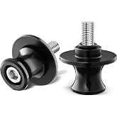 PBYMT 8MM M8 X 1.5 Motorcycle Swing Arm Spools Sliders CNC Swingarm Stand Screw Fit for Kawasaki Ninja ZX6R Z900 Vulcan, Triumph Trident 660, BMW S1000rr, Honda CBR 600rr, Suzuki GSXS (Black)