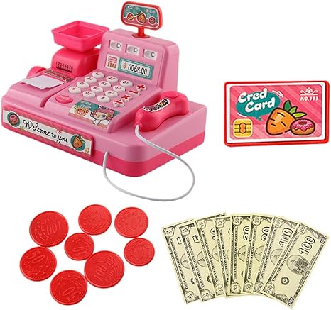 Amazon Yotijar ロールプレイキッズストアふりプレイレジキャッシャーおもちゃバースデーギフト ピンク 大工さん ホビー