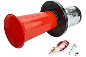 IGERSAW Air Horn Antique Ahooga Vintage Classic Old Style School Chrome 12V 110DB Car Air Horn (Red)
