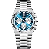 Poedagar Man Quartz Watch Sport Watch for Men's Waterproof Luminous Date Chronograph Business Fashion Stainless Steel Watches