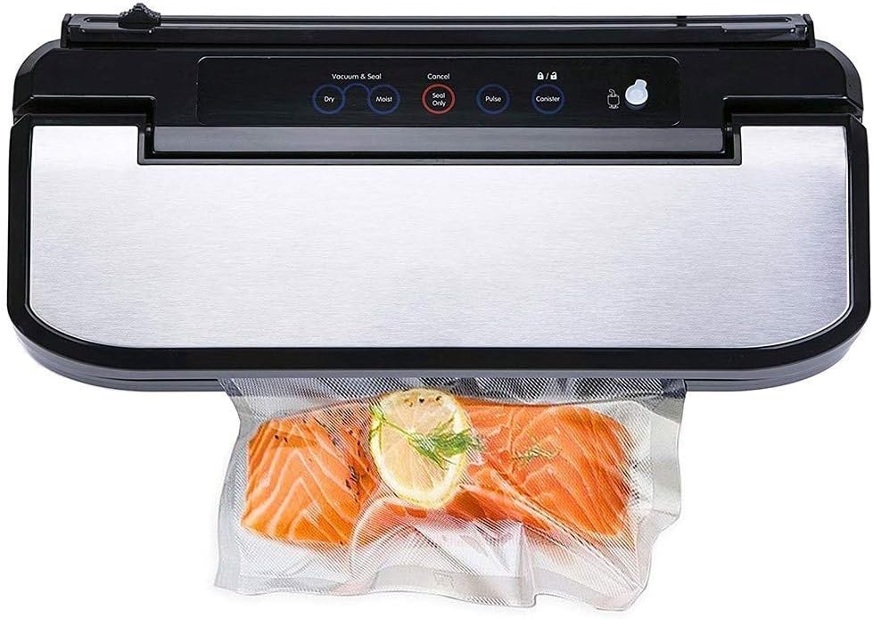 Vacuum Sealer, 5 In 1 Automatic Food Vacuum Sealer Machine for Food Saver And Sous Vide Cooking, LED Control Panel And Safety Lock