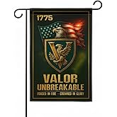 FLAGMEUP8386 Veterans Day Garden Flag 12x18 In Doublesided Bald Eagle US Flag Outdoor Yard Art Military Remembrance Tribute Decor Honoring Service Members Families Courageous Heroes