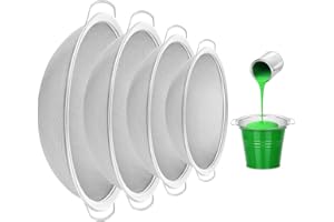 SPRAY FREELY 4 Packs Paint Strainer 60 Mesh Stainless Steel Paint Filter Emulsion Honey Funnel Filter Paint Bucket Filter Tool Insert Strains and Fits 5,4,3,2 Gallon Paint Bucket Filter (Gallons-1)
