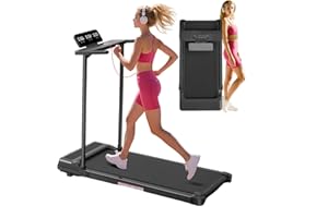 HEVGLRM Walking Pad Treadmill with Handle Bar, Compact Portable Treadmills for Home Small, Electric Walking Pads with Handles, 3.5HP Quiet and LED Display, 400 LBS Capacity