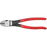 KNIPEX Tools 74 21 200, 8-Inch High Leverage Angled Diagonal Cutters