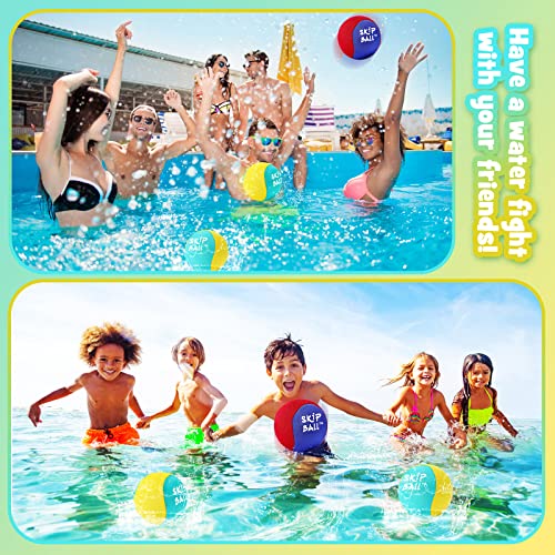 4 Pack Skip Ball Water Bouncing Ball Swimming Pool Toys Bounce Water