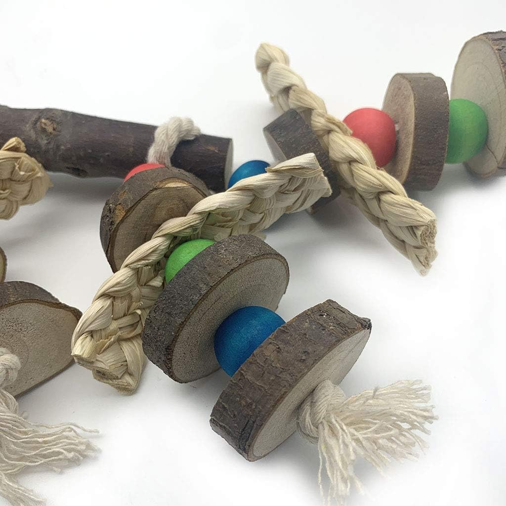 EBaokuup Wood Bird Chewing Toys-Blocks Parrot Tearing Toys Best for Finch,Budgie,Parakeets,Cockatiels - Image 5