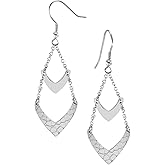 555Jewelry Stainless Steel Drop Dangle Chandelier Earrings for Women & Ladies