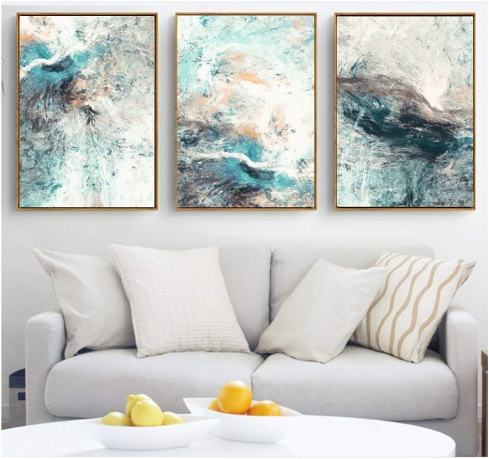 Canvas Wall Art Print Modern Abstract Paintings Modular Pictures for Living Room Decoration 40x50cm Framed Watercolor