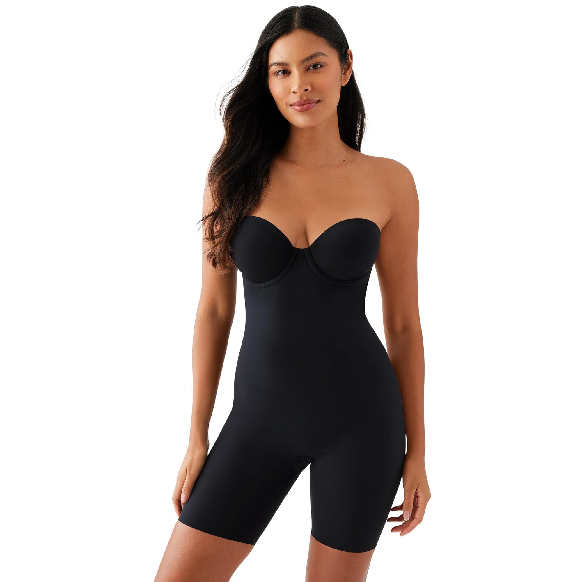 Photo 1 of Red Carpet Strapless All in One Thigh Shaper, Black, 36C