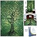 AWEHIRU Your Spirit Space (TM Green Tree of Life Tapestry-Good Luck. Quality for Home or Dorms Psychedelic Hippie Asian Contemporary Canvas Wall Hanging Art. The Ultimate Bohemian Tapestry Decor