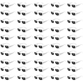 QYVEWY 50/100 Pack Rectangle Sunglasses Bulk for Adult Retro Cheap 90s Y2K Small Glasses UV400 Protection