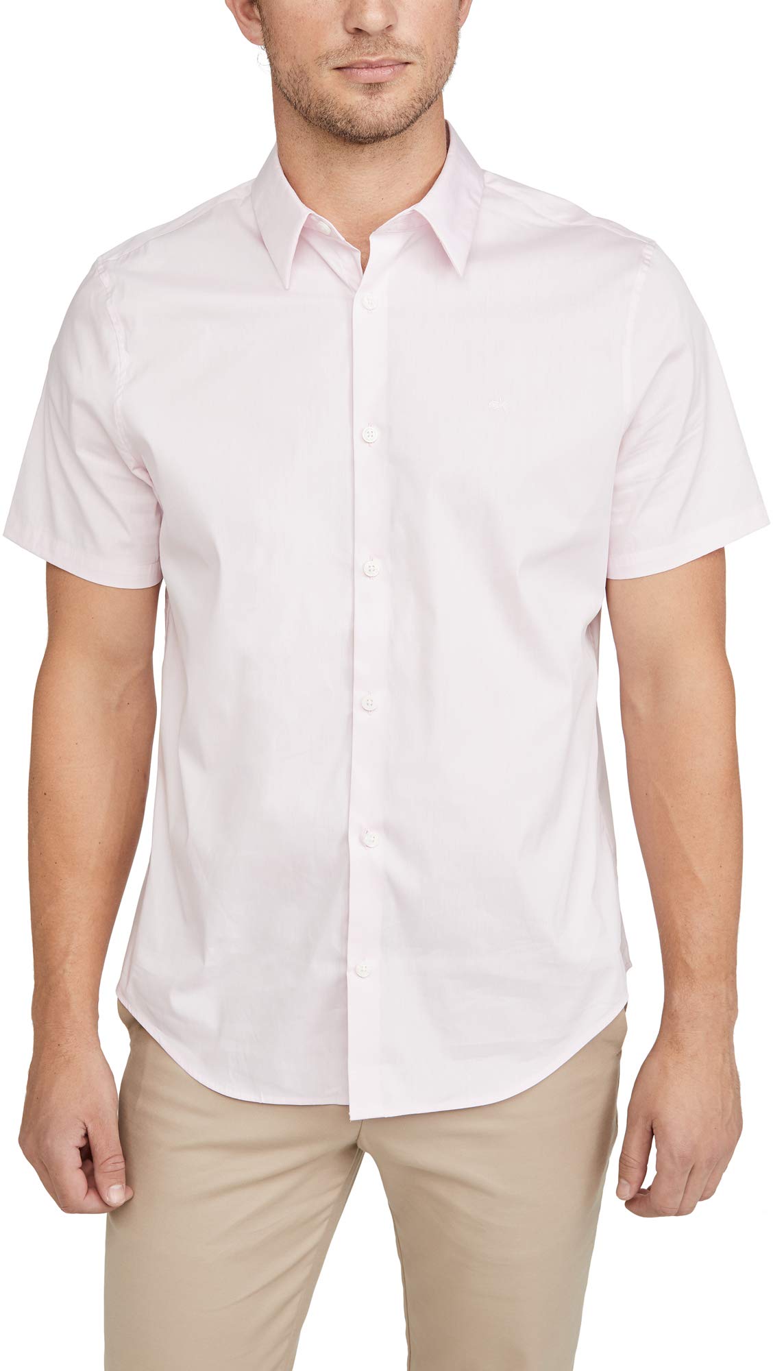 calvin klein men's short sleeve dress shirts