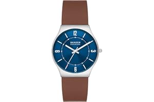 Skagen Men's Grenen Three-Hand Date Watch With Steel Mesh or Leather Band
