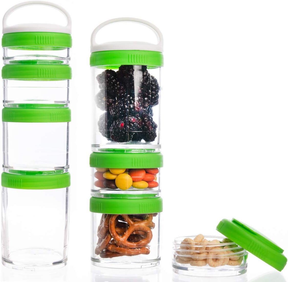 Great American Opportunities (2 Pack) 8 Food Storage Containers With Lids Meal Prep Containers Twist Lock Snack Container