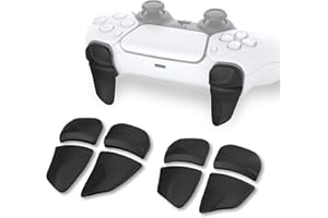 PlayVital Blade 2 Pairs Shoulder Buttons Extension Triggers for ps5 Controller, Game Improvement Adjusters for PS Portal Remote Player, Bumper Trigger Extenders for ps5 Edge Controller - Black