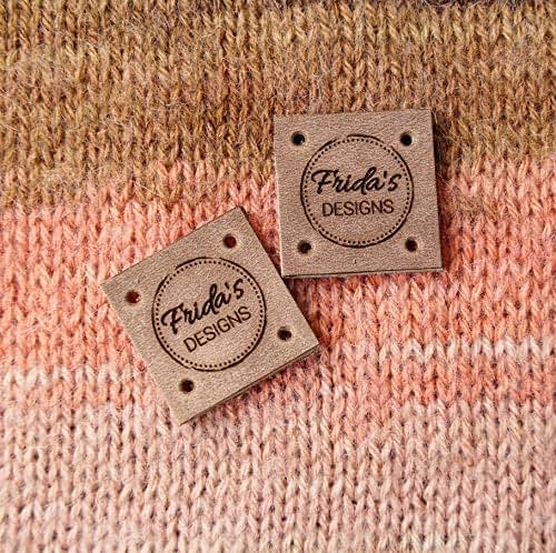 Download Amazon.com: Leather knitting labels, custom clothing labels, personalized leather labels, care ...