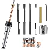 Tondiamo 9 Pcs Pen Making Kit Turning Mandrel and Barrel Trimming Set | Wood Turning Mandrel, #2 Morse Taper Shank with 7mm Drill Bit Mill Cutter Head, Pen Making, Woodworking Lathe Accessory