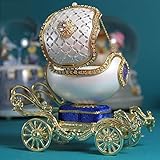 Cinderella-Carriage-Music-Box-Eggshell-White-Silk-Jewelry-Case-Christmas-Gift-Hot-Sale