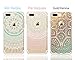 iPhone 8 Plus Case, iPhone 7 Plus Case, CarterLily [3-Pack] Clear Mandala Henna White Flower Cute Art Pattern Flexible TPU Back Case for iPhone 7 Plus iPhone 8 Plus 02