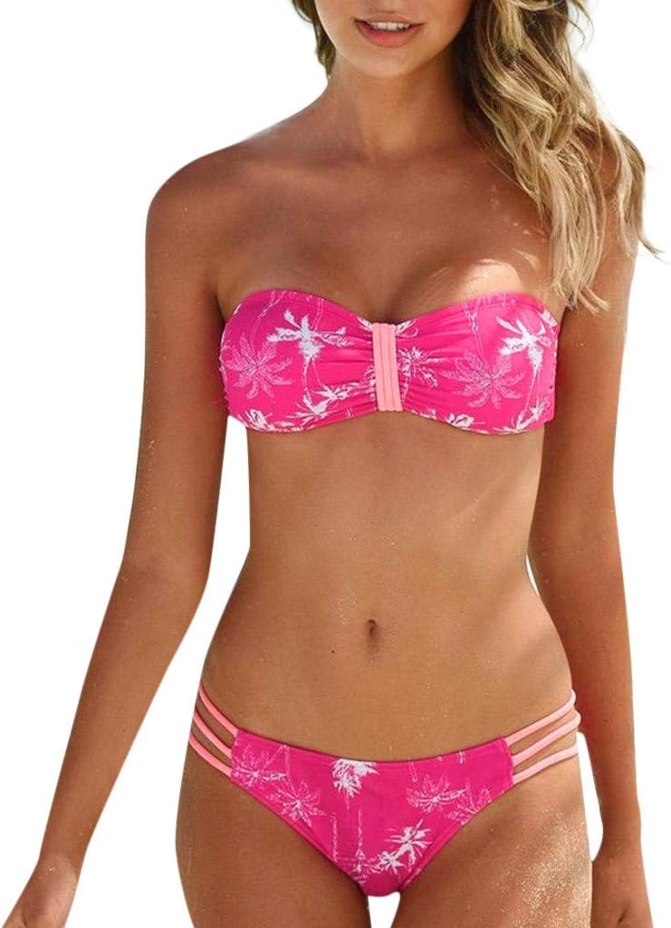 Aribelly Women's Strap Side Bottom Halter Racerback Bikini Bathing Suits