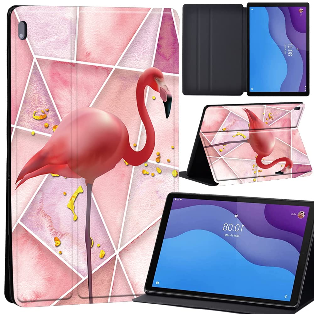 Case For Lenovo Tab M10 FHD Plus 10.3 inch (TB-X606X TB-X606F) Leather Case with Auto Wake-up, Flip Case for Lenovo Tab M10 FHD Plus Cover (flamingo016)