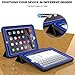 SEYMAC for iPad 6th/5th Generation Case, Sturdy Heavy Duty Shockproof Protection Folio Stand Case with Smart Cover Auto Sleep/Wake for iPad 9.7 Case, Black/Blue