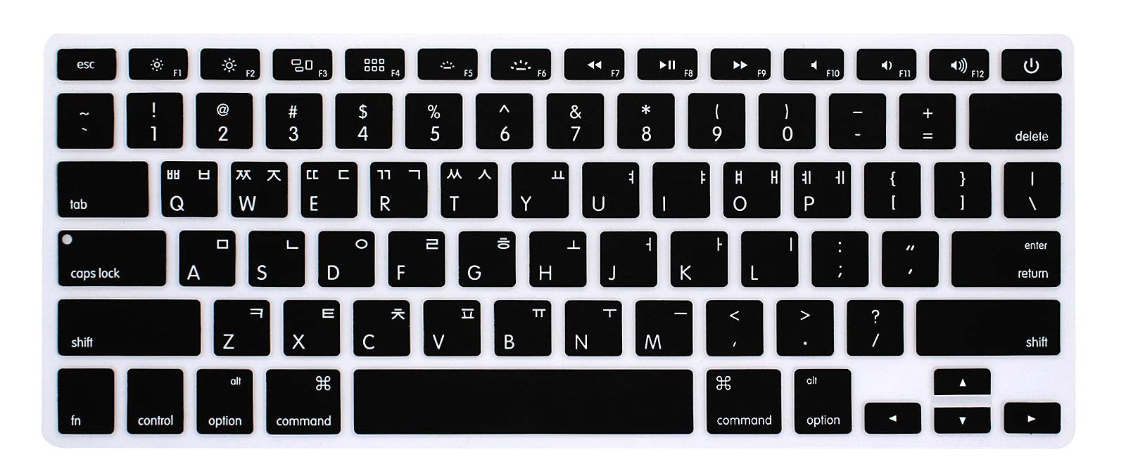 HRH Black Silicone Keyboard Cover Skin for MacBook Pro/Air 13/15/17 (2015 or Older), iMac (USA Layout, Not for Newest Models)