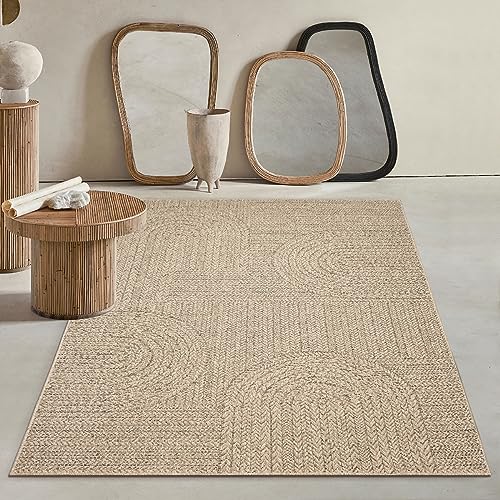 Mias Teppiche Soil – ca. 160 x 230 cm Outdoor Teppich wetterfest Jute-Look Balkon Terrasse