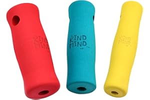 THE KIND MIND CO. Adaptive Foam Grip Set - The Kind Mind Company™. Adaptive Art Tools, Accessibility Aid for Kids & Adults, Mobility Aid for Painting, Drawing, Crafts - Assorted Sizes, 3-Pack