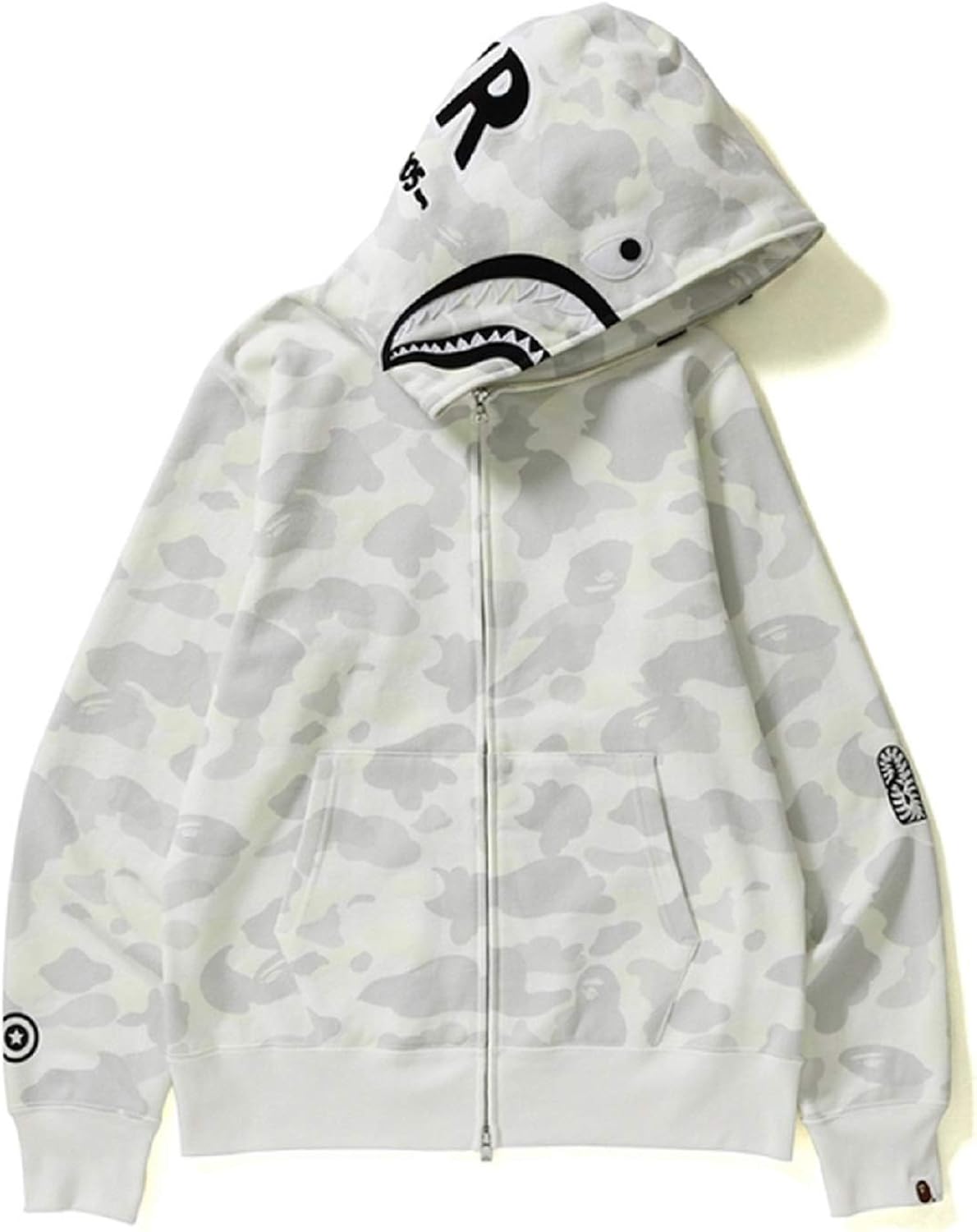 grey bape hoodie