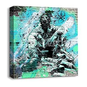 Canvas Wall Art Abstract Bricks Feature...