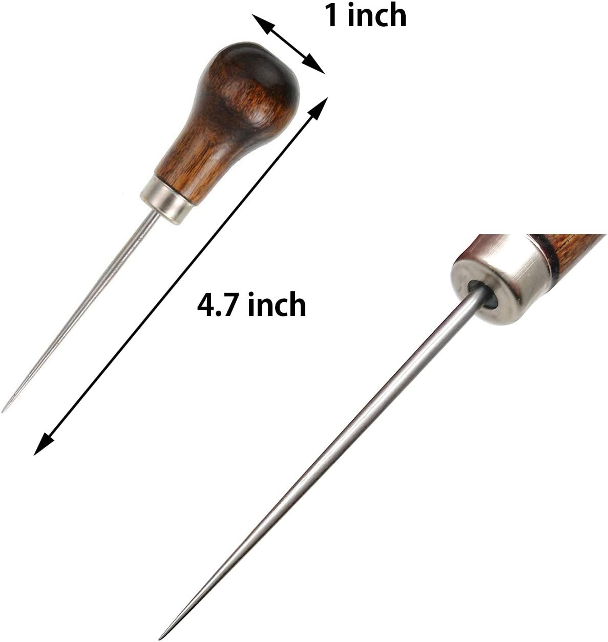 Goiio 11 Pieces Bookbinding Kit Starter Tools Set Bone Folder Paper Creaser, Waxed Thread, Awl, Large-Eye Needles for DIY Bookbinding Crafts and Sewing Supplies