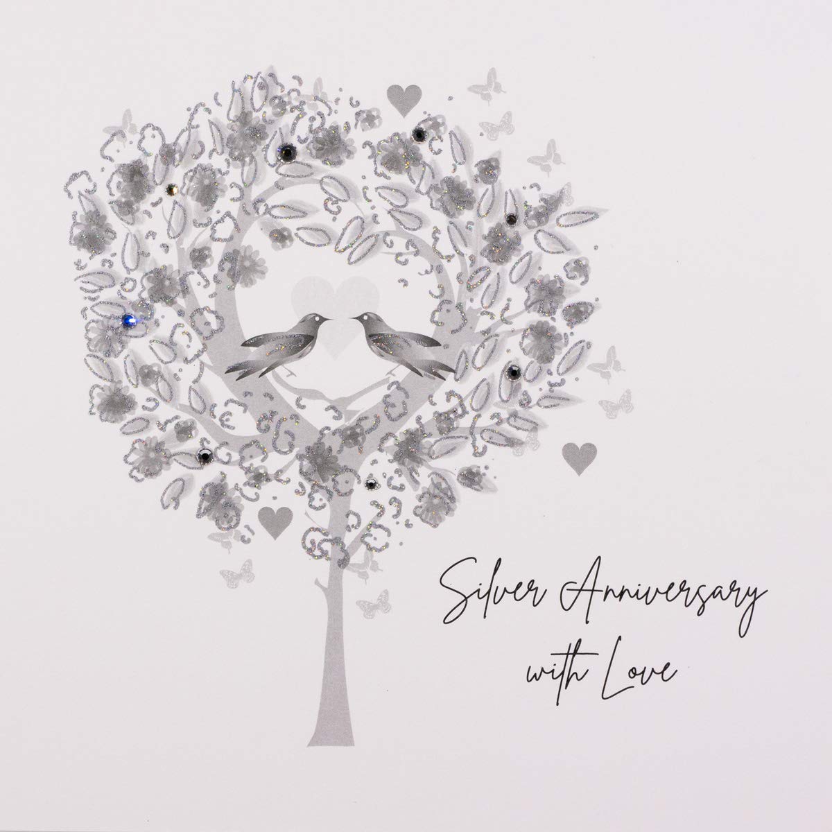 Five Dollar Shake Silver Anniversary with Love Anniversary Card