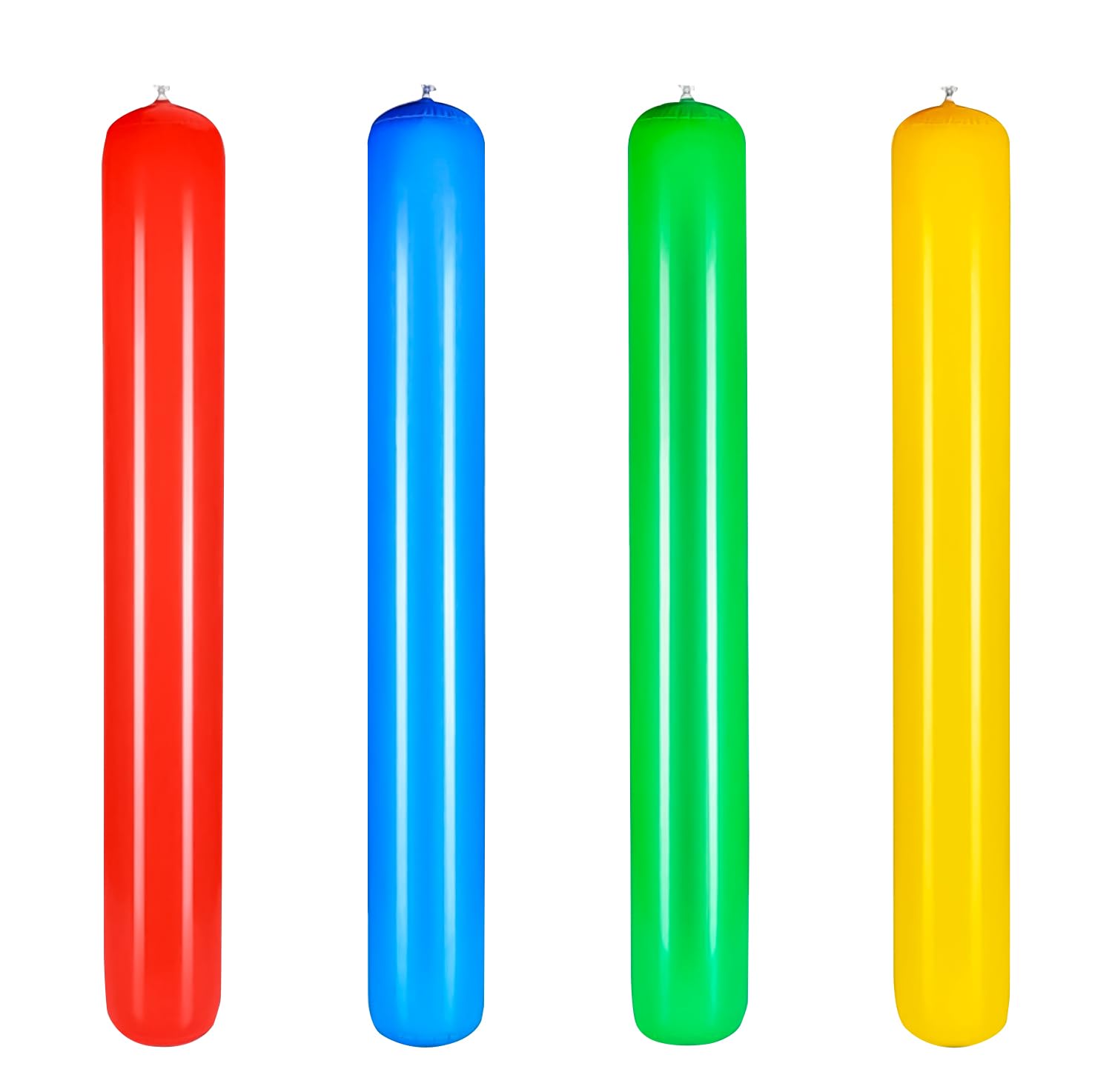 RmKbe 4 Pieces Inflatable Pool Noodle Colorful Inflatable Pool Sticks Inflatable PVC Swimming Noodle 4 Color Giant Blow up Pool Noodle for Adult Swimming Pool (105cm)