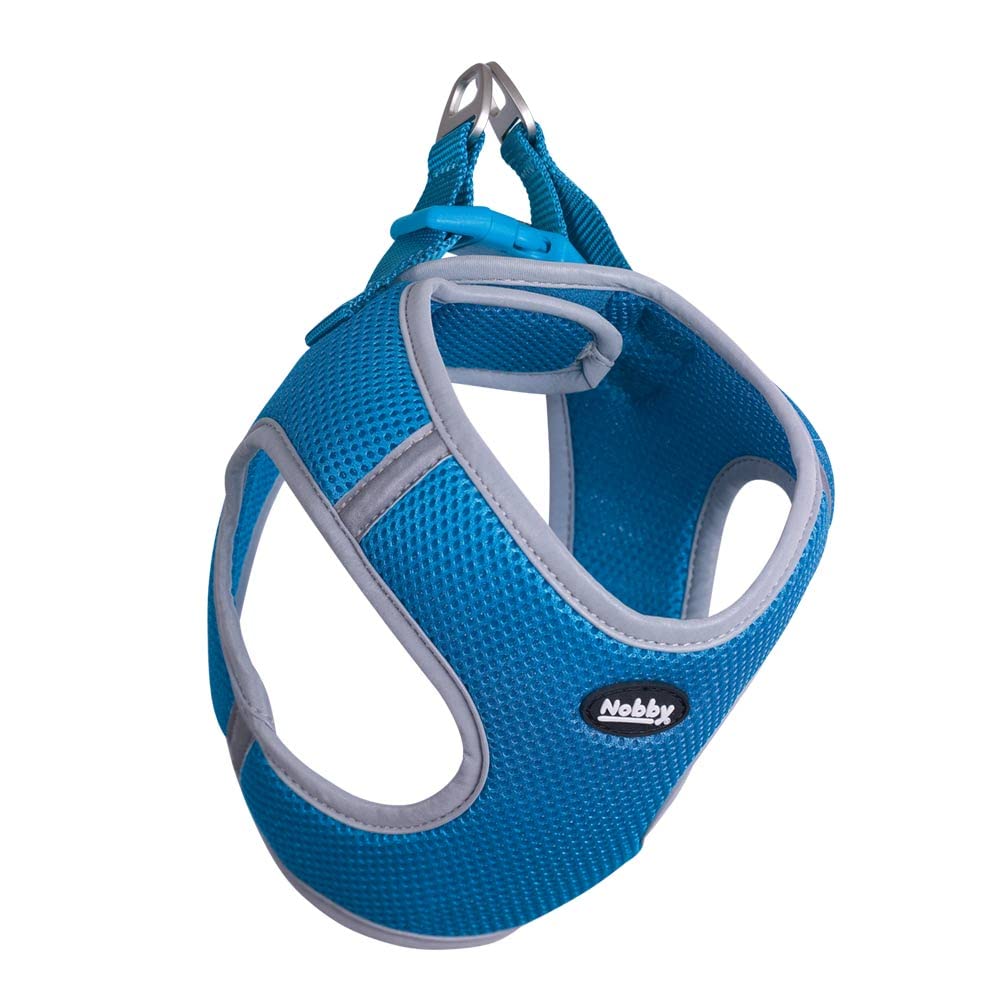 Nobby Mesh Harness Delight, Light Blue, XXS: Chest: 20-25 cm, Belly: 30-35 cm, 10 mm, Pack of 1