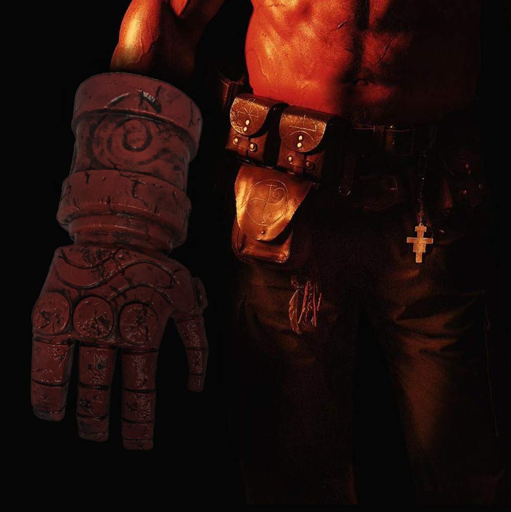 Hellboy Cosplay Red Arm Glove Costume Props Accessories Hand Adult Halloween New Funtober