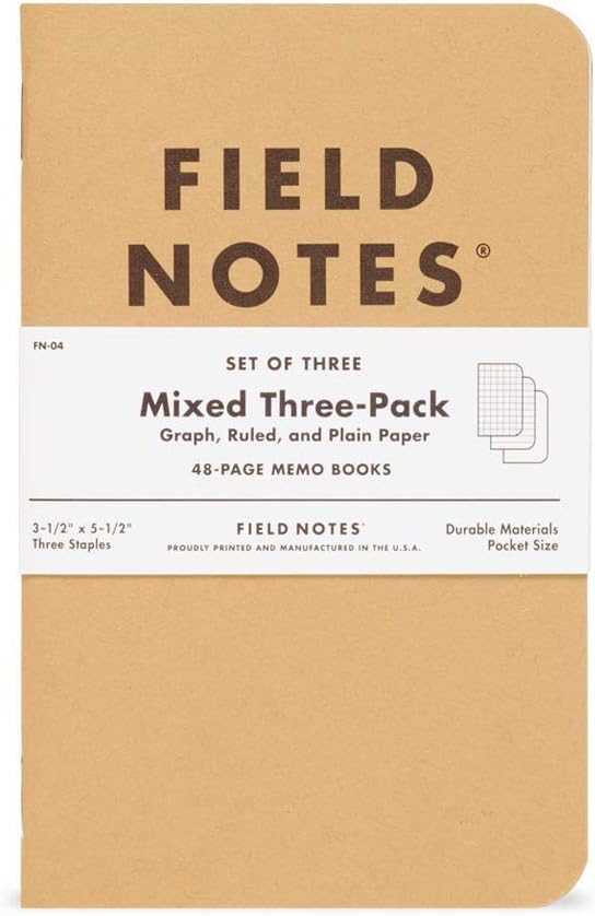 Field Notes Memo Book - Mixed (Pack of 3), Multi