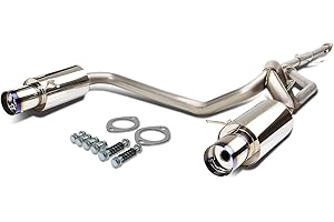 DNA MOTORING CBE-HT02V6-BT Stainless Steel Cat Back Exhaust System [Compatible with 03-06 Tiburon V6]