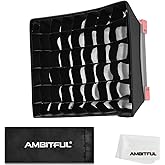 AMBITFUL 35.5cm x 29.5cm LED Video Light Diffuser Honeycomb Grid Softbox LED Panel Light Softbox + Honeycomb Grid for LED Pan