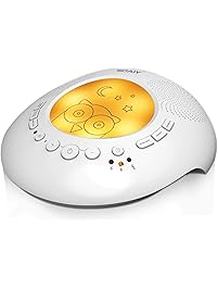 SOAIY White Noise Machine,Sound Machine with Night Light Sleep Therapy for Home,Office,6 Relaxing & Soothing Nature Sounds,Auto-Off Timer Sound Spa,Adapter Charging Options Only