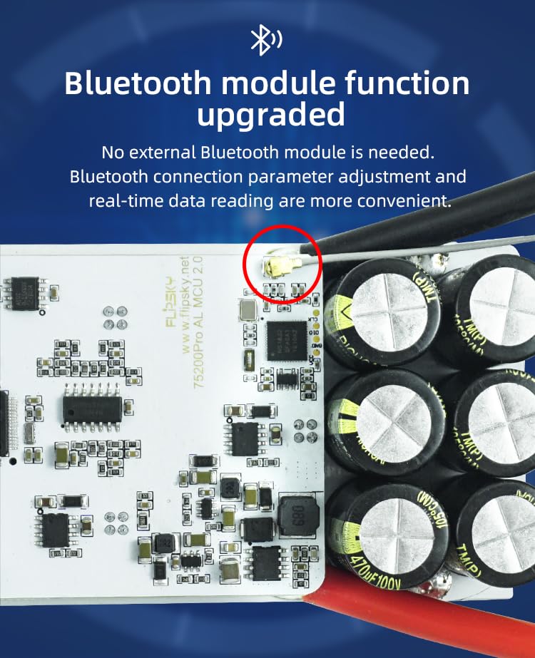 FLIPSKY 75100 Pro V2.0 75V 100A with Aluminum PCB with Key Switch Based on VESC for Electric Skateboard/Scooter/Ebike Speed Controller