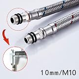 Heable Pack of 2 Kitchen Basin Monobloc Mixer Tap Connectors 500mm Silver view 5