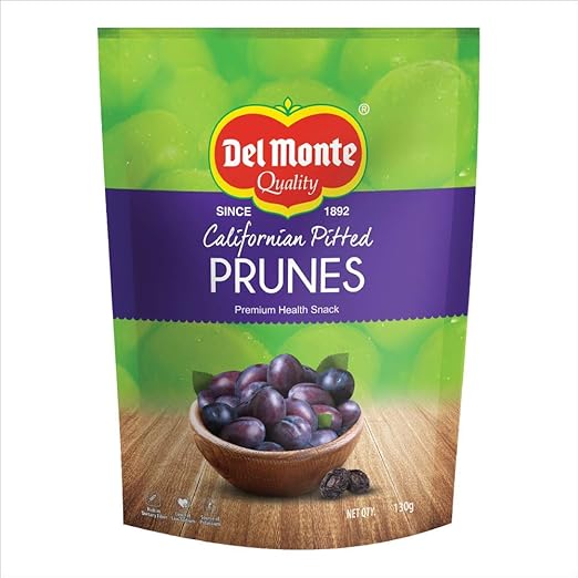 Del Monte Premium Pitted California Prunes Health Snack, 130g