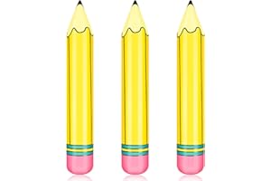 DENYLO PRO 3 Pcs 27 Inch Giant Large Inflatable Pencil Back to School Graduation Decor Hanging Inflatable Pencil Classroom Decoration for Back to School Classroom Garden Room Birthday Party Decorations