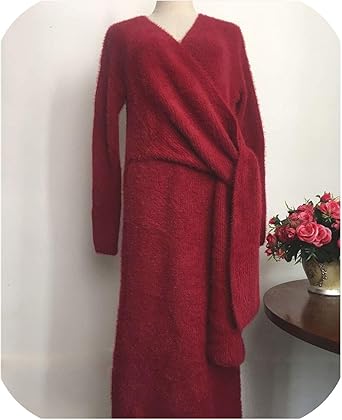 red cashmere sweater dress