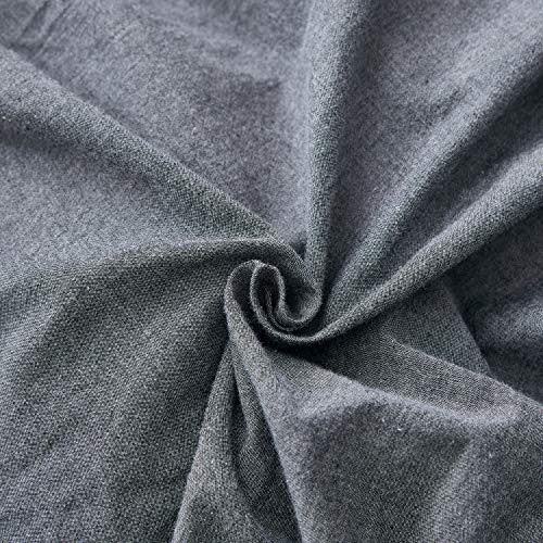 SORMAG Duvet Cover King Size 3 Piece, 100% Washed Cotton, Solid Color and Ultra Soft with Zipper Closure, Corner Ties, Simple Bedding Style, Gray