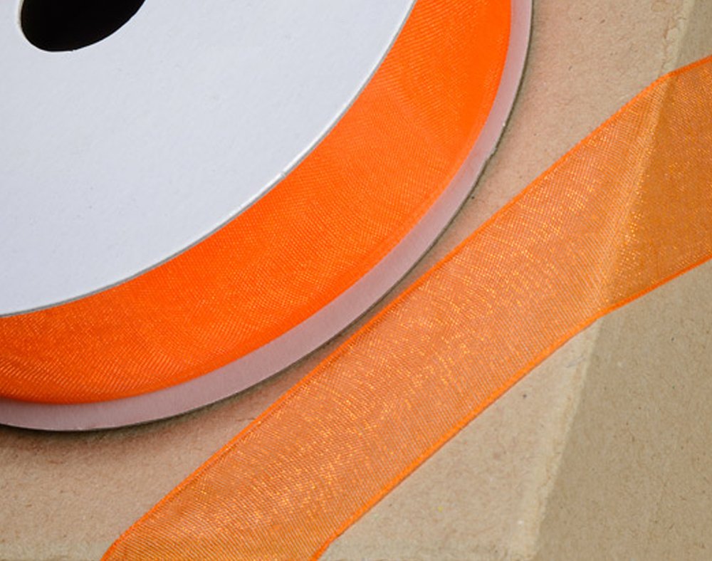 CLUB GREEN WOVEN EDGE ORG.RIBBON 23MMX25MT ORANGE, Fabric, 11 x 11 x 3.3 cm